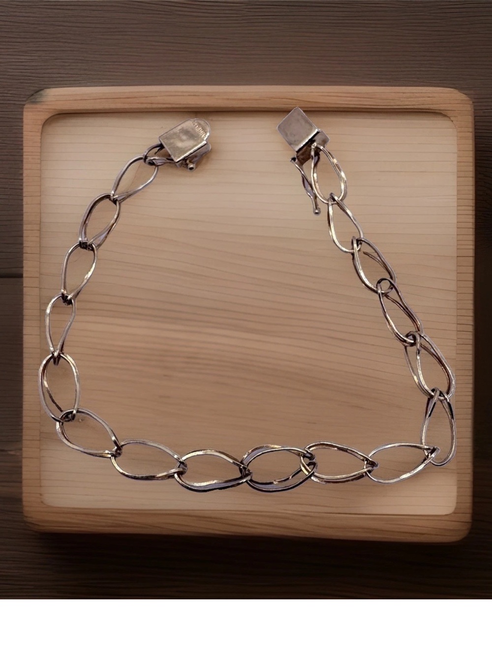 Vintage Yellow Gold Plated Air flex Double Link Bracelet Sterling Silver 7.5”